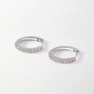 jewellery gifts white gold hoops with diamonds