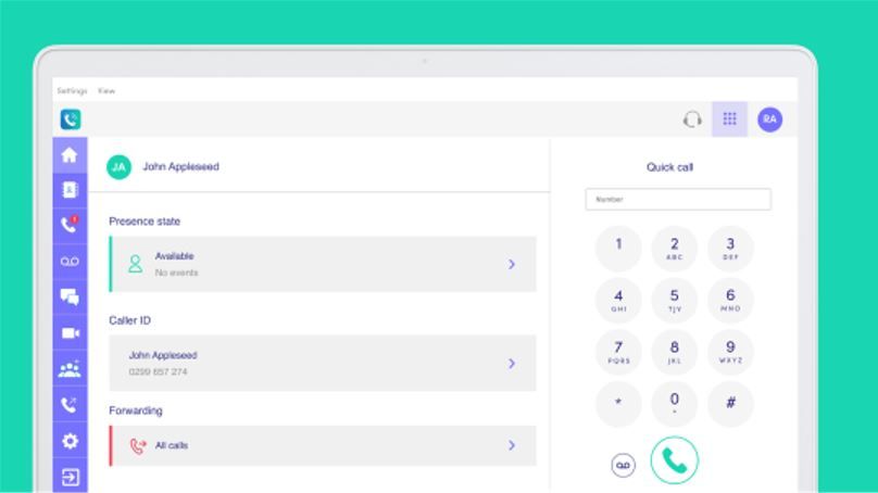 bOnline desktop VoIP display