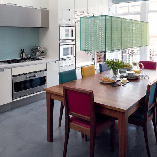 Kitchen with white cabinet and microwave