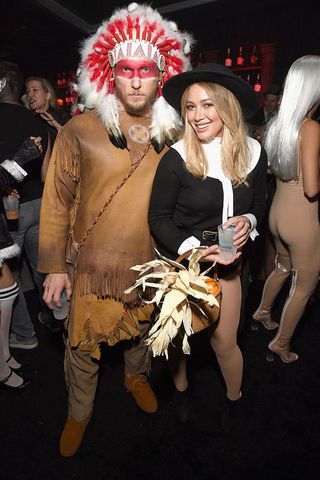 Hilary Duff and Jason Walsh wearing problematic halloween costumes