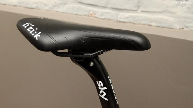The ample padding on fi'zi:k's next-generation Arione Tri saddle helped cushion Bradley Wiggins (Sky) from the brutal Paris-Roubaix cobbles