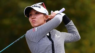 Lydia Ko takes a shot during the second round of the 2023 DIO Implant LA Open