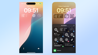 iPhone with ChatGPT widgets