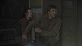 Ellie and Joel in museum in HBO's The Last of Us
