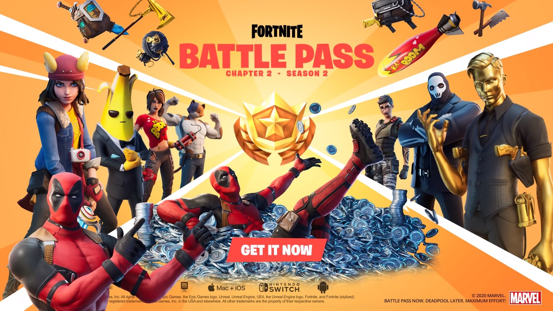 Deadpool Joins Fortnite As Surprise New Battle Pass Outfit For Season 2 Gamesradar