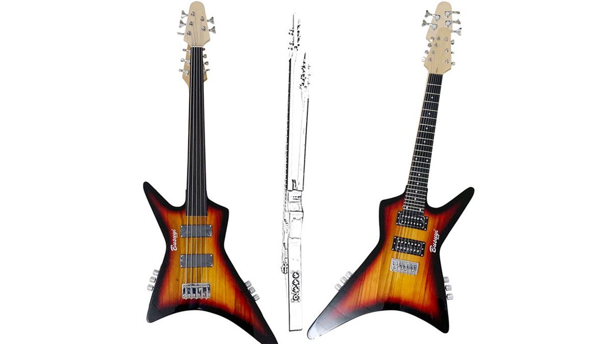 Walmart Busuyi double-neck guitar
