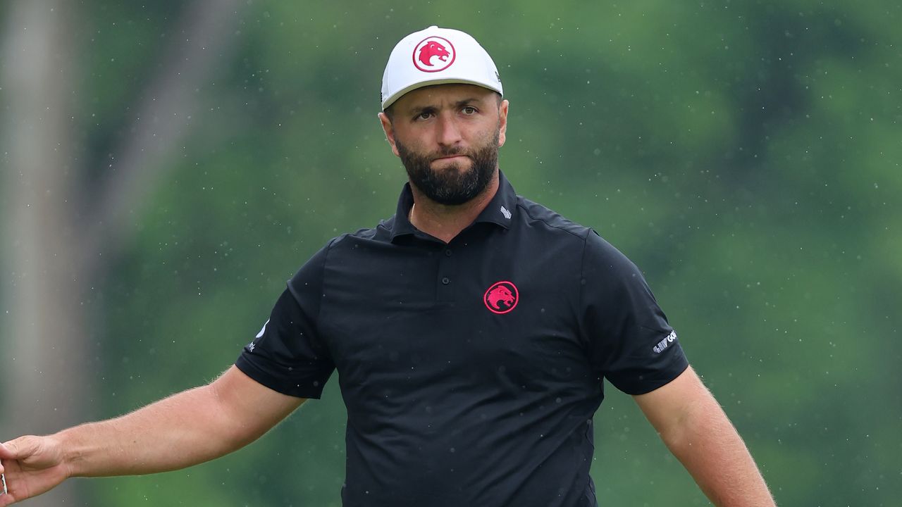 Jon Rahm during the second round of the PGA Championship