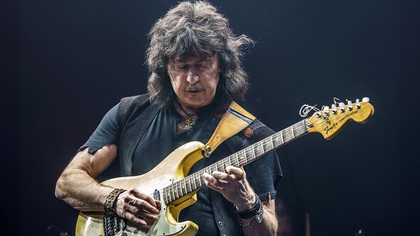 Ritchie Blackmore of Rainbow performs at Genting Arena on June 25, 2016 in Birmingham, England.