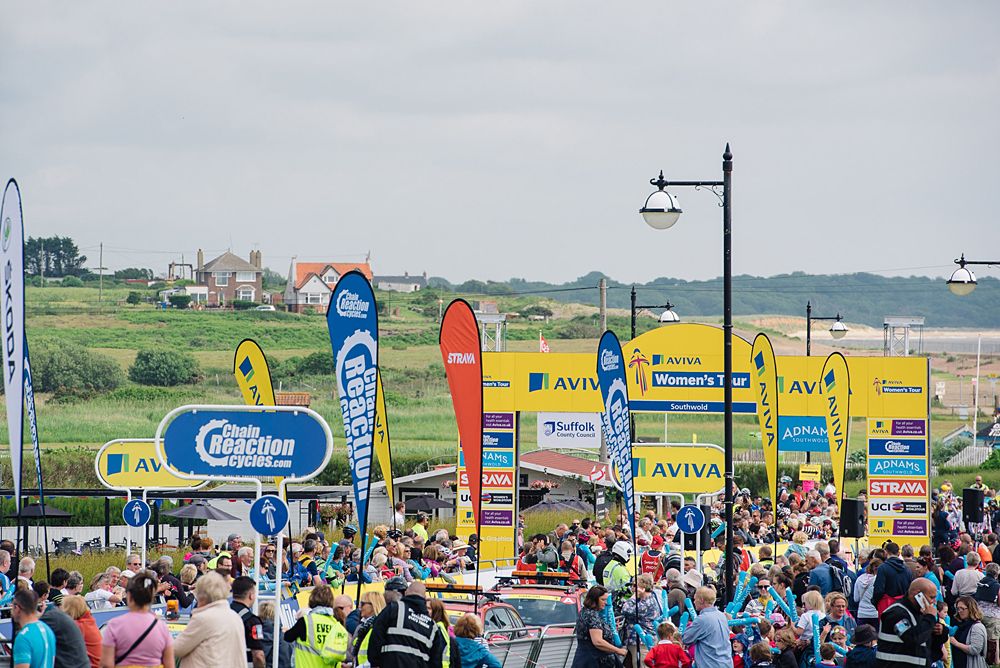 The start in Southwold at Aviva Women's Tour 2016 - Stage 1