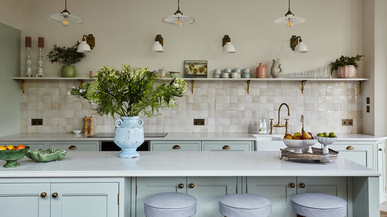 Laura Stephens blue shaker kitchen