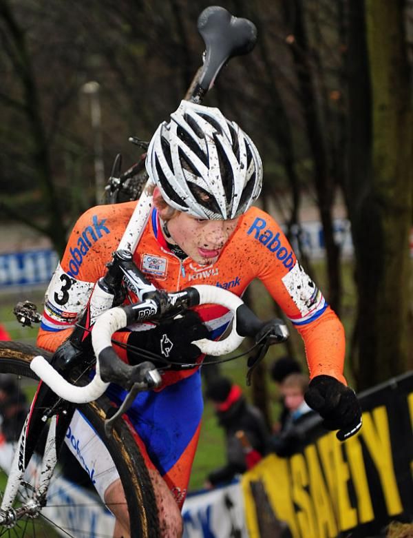 David van der Poel (Netherlands) on the run-up for the last time.
