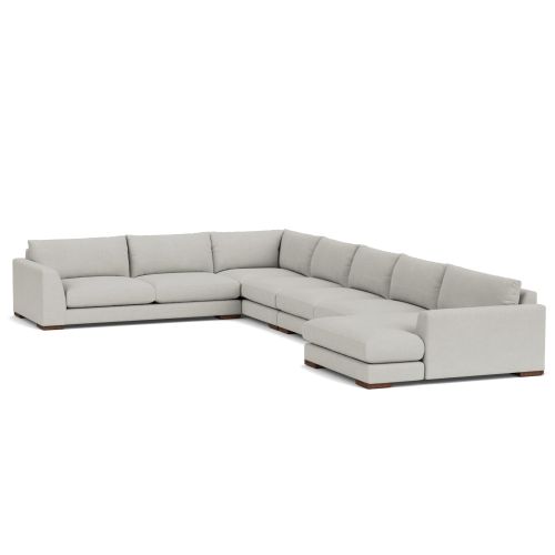Kingston large U-shaped sofa in Pearl