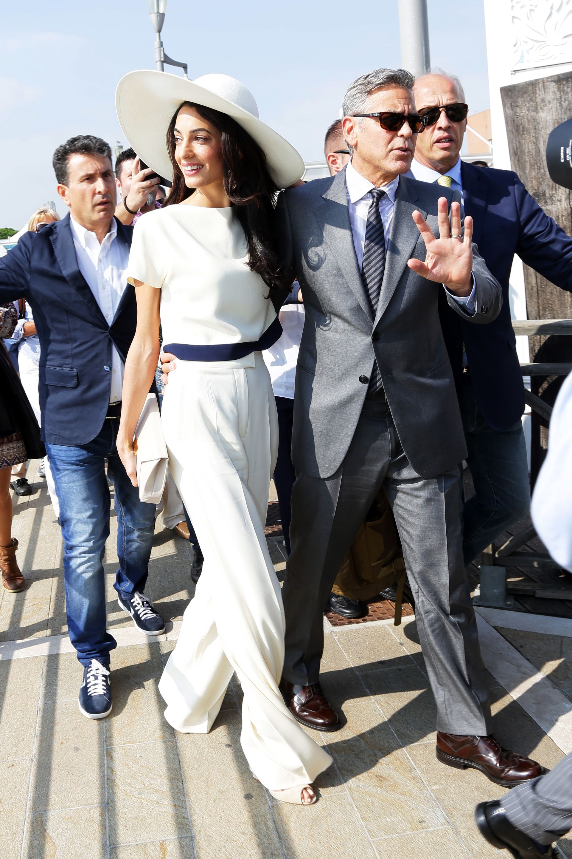 Amal Clooney got married in a Bianca Jagger-inspired wedding look