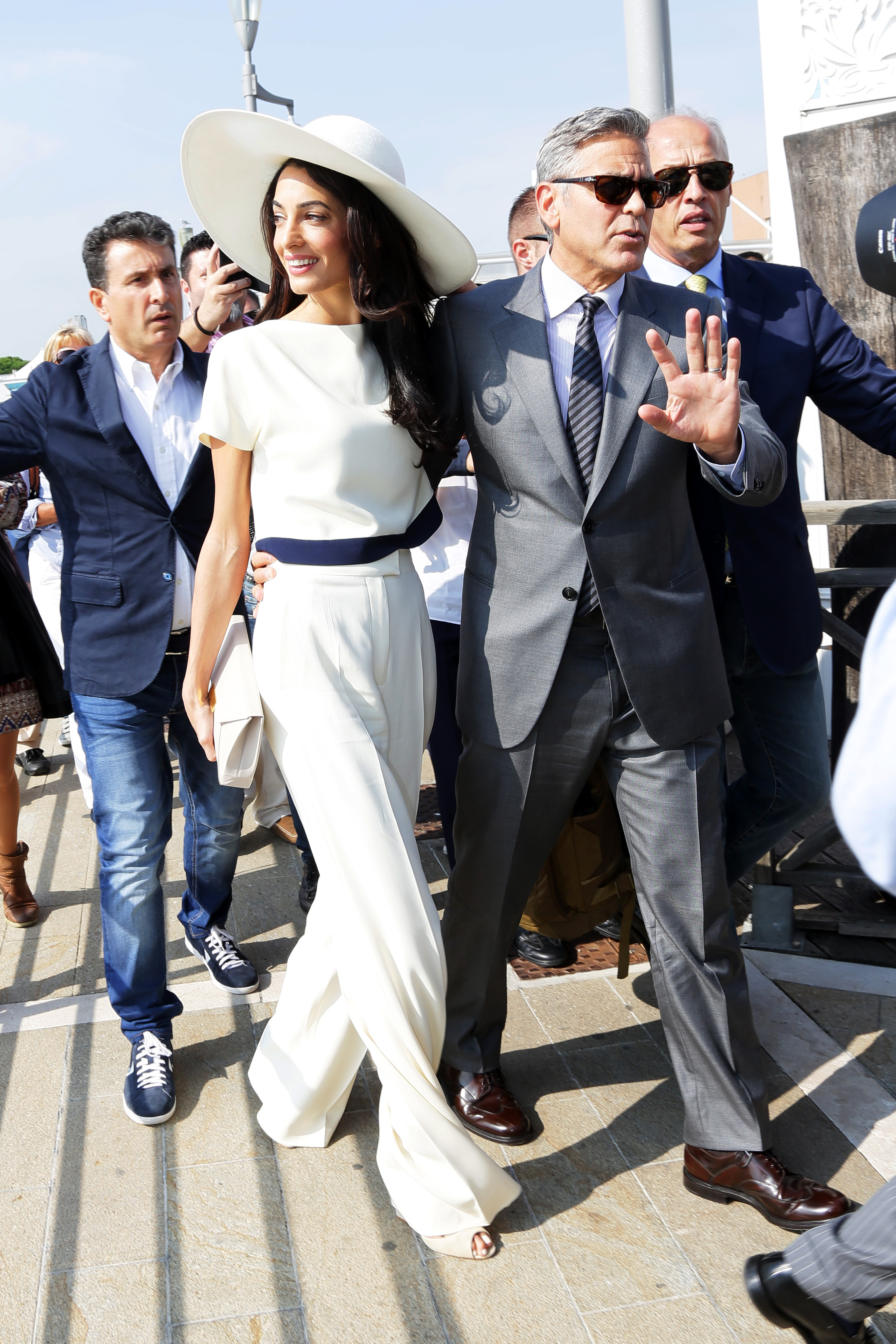 Amal Clooney got married in a Bianca Jagger-inspired wedding look