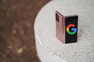 Google logo on the Galaxy Z Fold 2