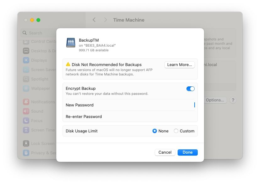 Time Machine Backup on TP-Link
