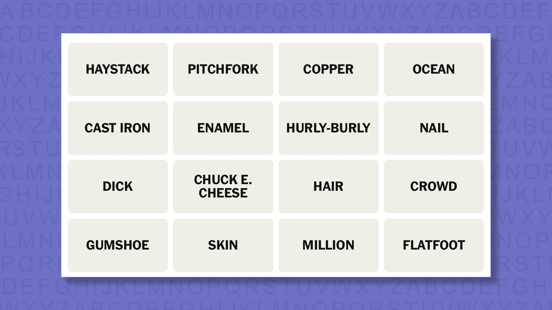 NYT Connections hints for game 1049 on a purple background