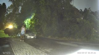 Wyze Cam v4 captures man in driveway