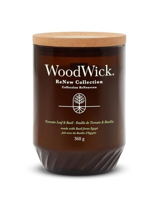 Renew Tomato Leaf & Basil Large Scented Candle With Crackling Wick