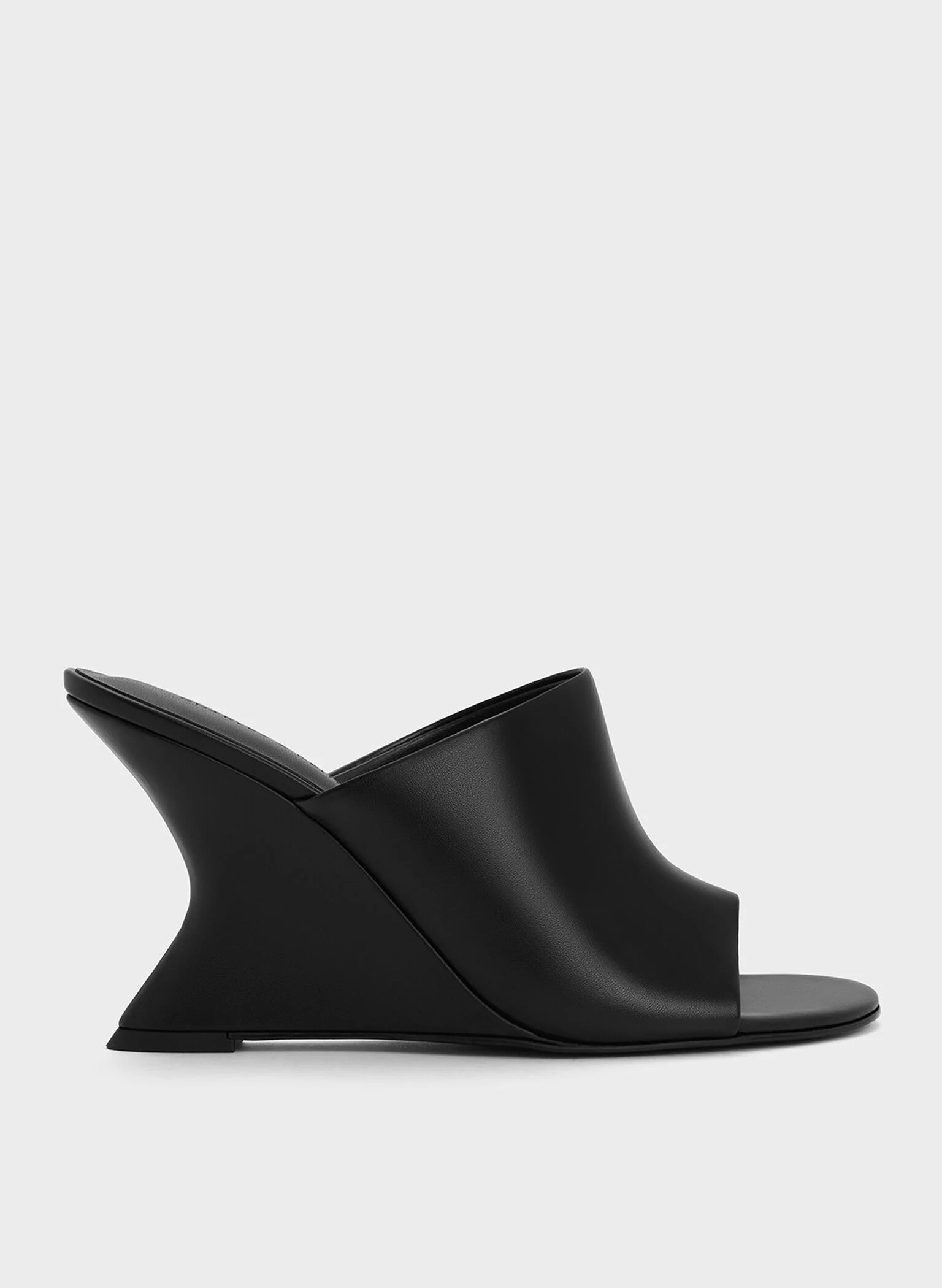 Wide-Strap Sculptural-Heel Wedges