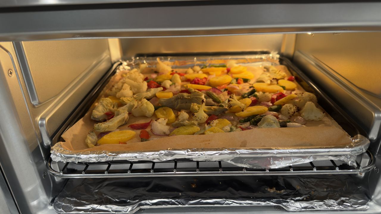 Frozen veggies made in Ninja French Door Air Fryer and Countertop Oven