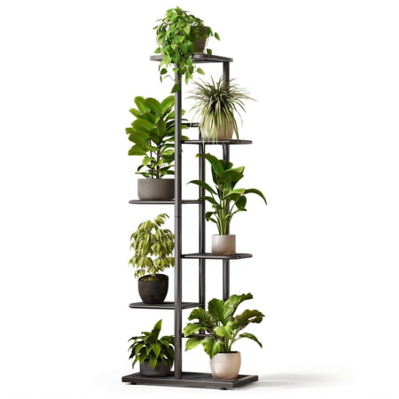 Ohhani Plant Stand, 6 Tier Metal Corner Shelf for Indoor Outdoor Garden, Balcony, Patio and Living Room