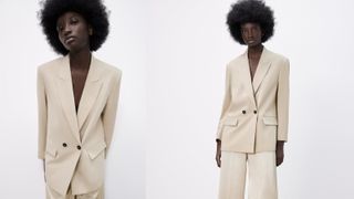 Best blazer for women this oversized style in cream from Zara is great