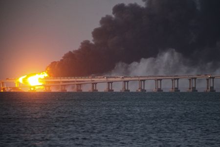 Blast on Crimea bridge.