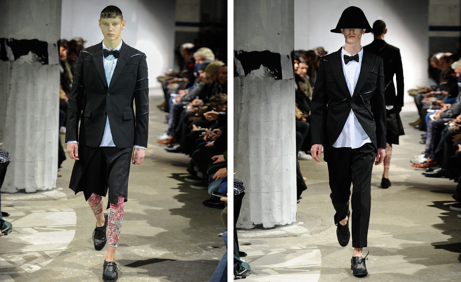 Models on the catwalk modelling clothes