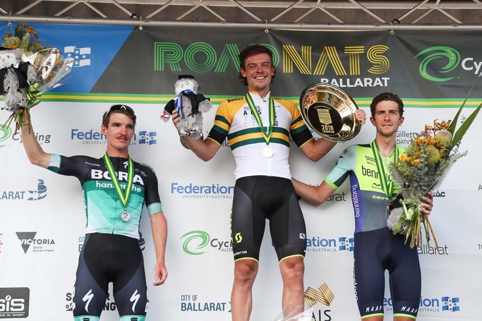 The medalists in the men's road race
