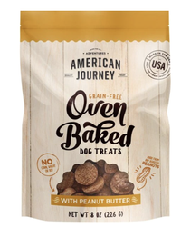 American Journey Peanut Butter Recipe Grain-Free Oven Baked Crunchy Biscuit Dog Treats 
$4.19 at Chewy