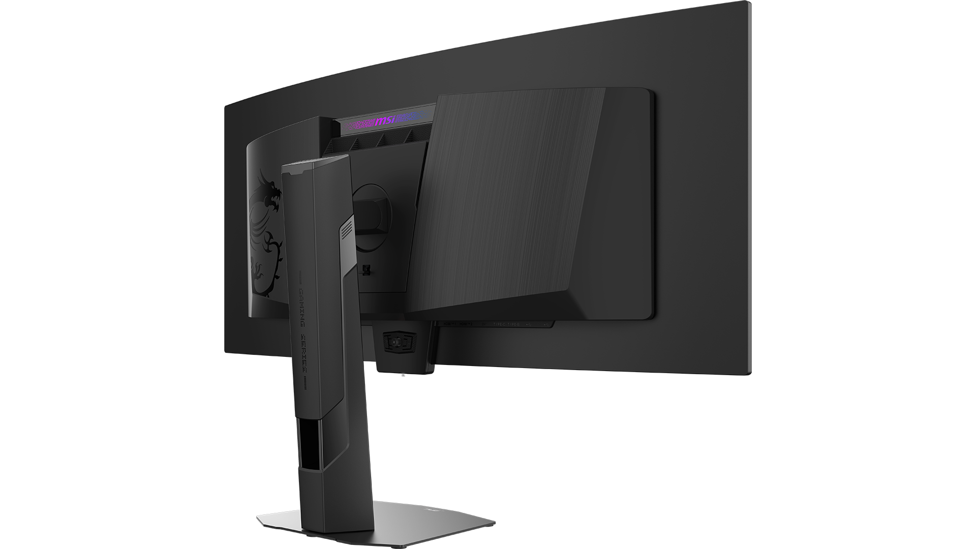 the rear of this MSI QD OLED