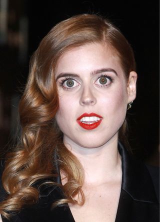 Princess Beatrice of York attends a private view for the "Alexander McQueen: Savage Beauty" exhibition at Victoria & Albert Museum on March 12, 2015 in London, England