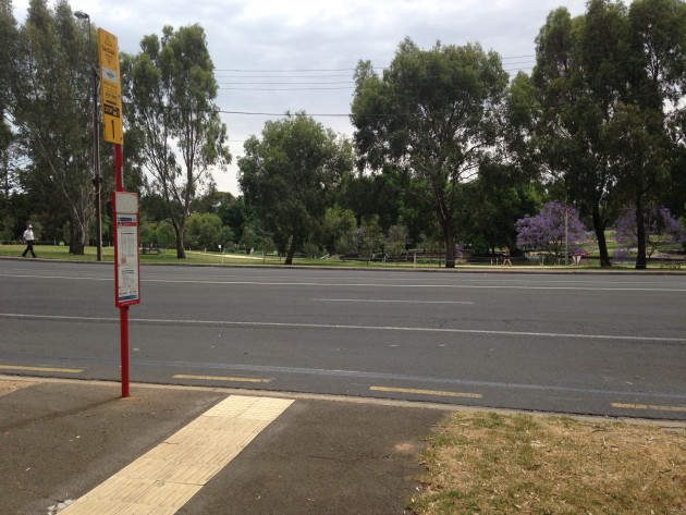 Second of four road crossings after fence 15
