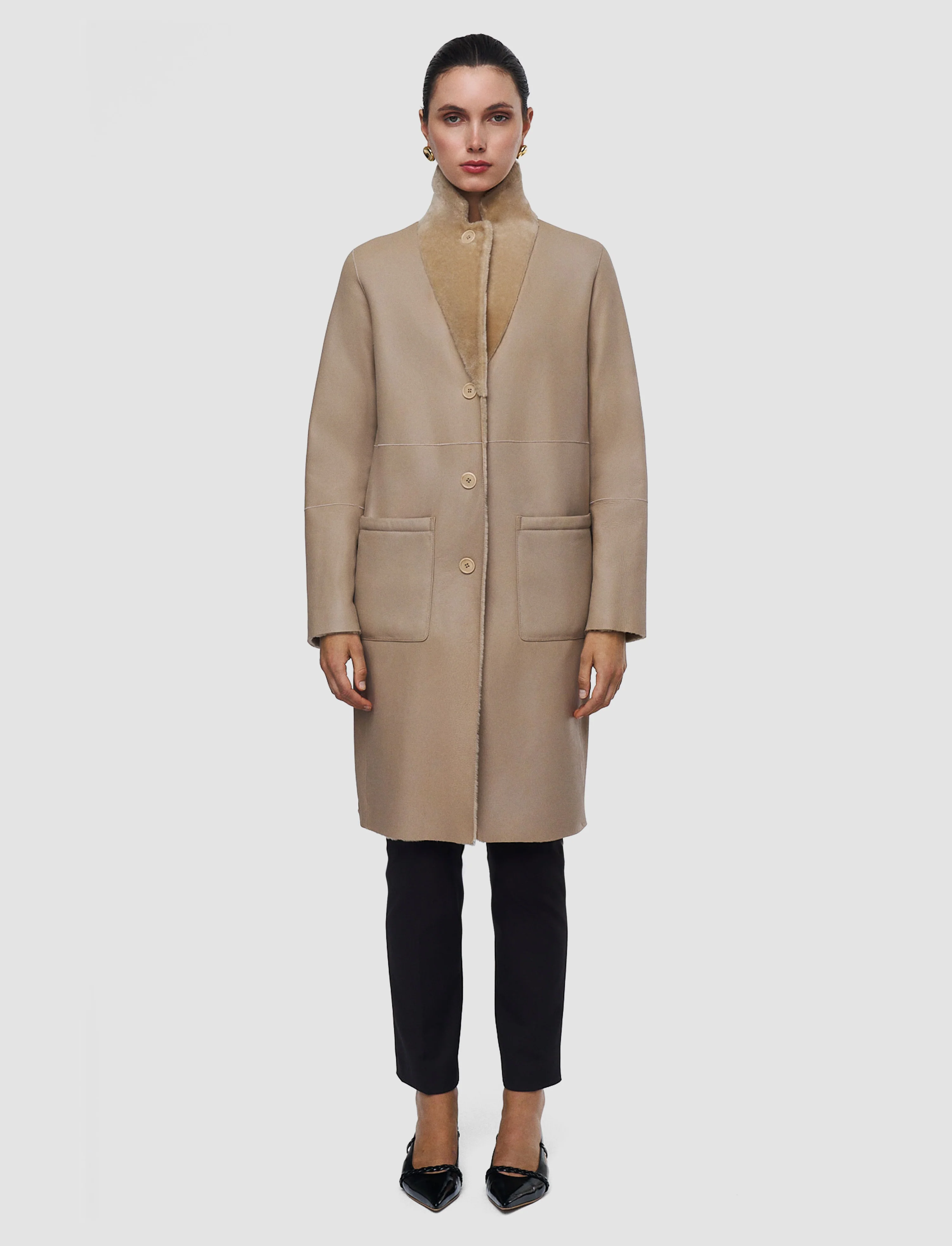 Reversible Shearling Britanny Coat