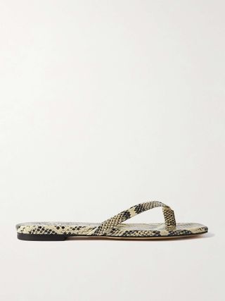 Renee Snake-Effect Leather Sandals