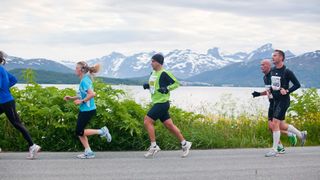 Runners in the Midnight Sun Marathon