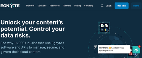 Egnyte website screenshot