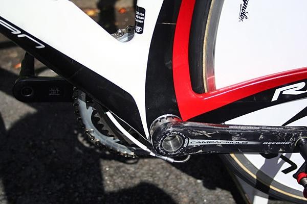 The bottom bracket area of the Dean is built up for stiffness and to cut through the air.