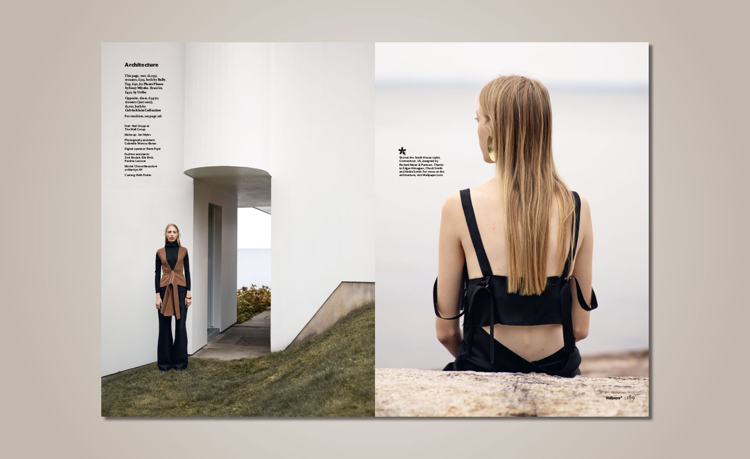 The light, clean vibrancy of the house made an ideal backdrop for the architectural dresses on display