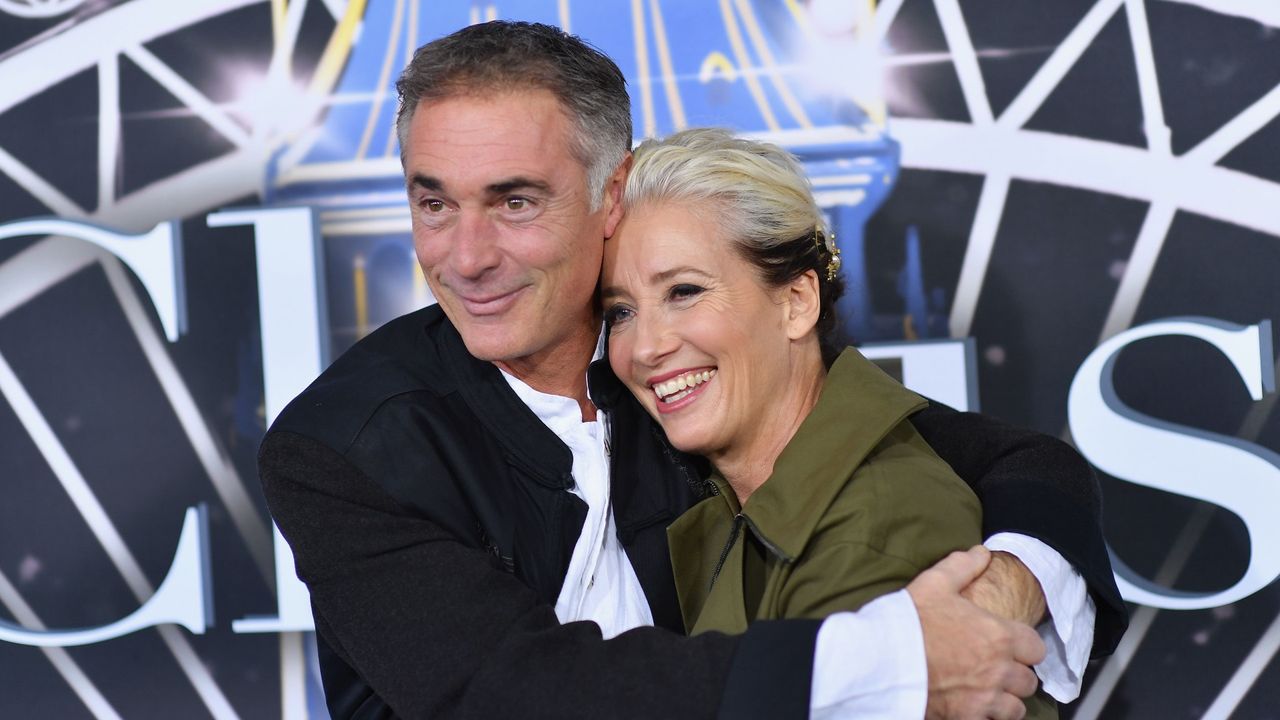 Emma Thompson (R) and husband British actor Greg Wise attend the premiere of Universal Pictures&#039; &quot;Last Christmas&quot; at AMC Lincoln Square