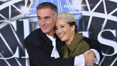 Emma Thompson (R) and husband British actor Greg Wise attend the premiere of Universal Pictures' "Last Christmas" at AMC Lincoln Square