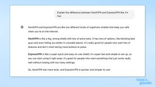 ChatGPT explaining NordVPN vs ExpressVPN