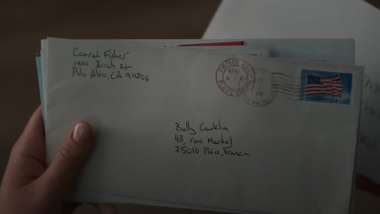 One of Conrad's letters to Belly is shown in The Summer I Turned Pretty Season 3.