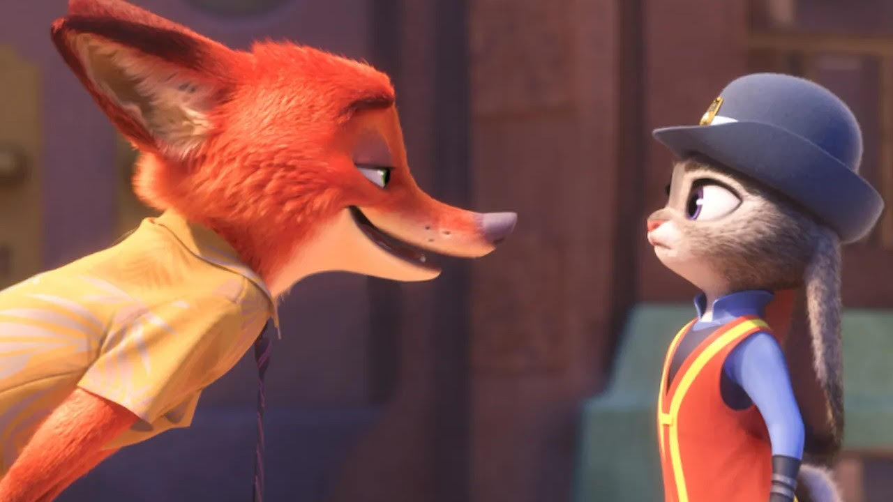 Nick taunting Judy in Zootopia