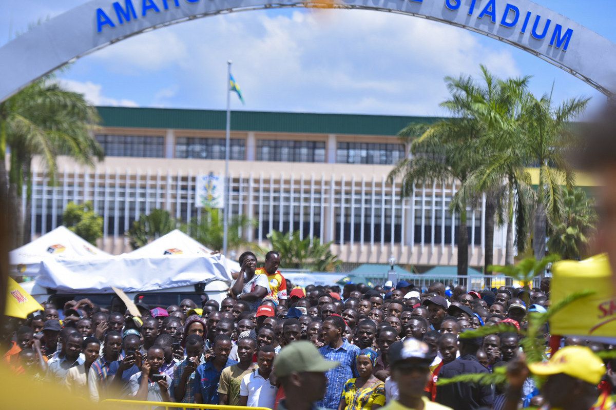 The Stade Amahoro hosts the finish of stage 7
