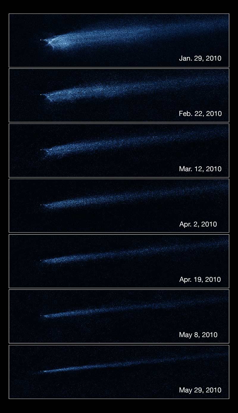 'X' Marks the Spot: Hubble Reveals Collision Between Asteroids