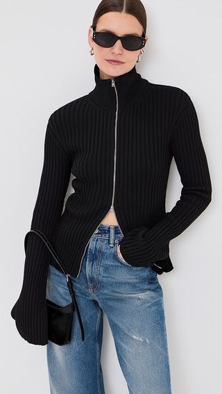 Acne Studios Koton Zip Up Cardigan