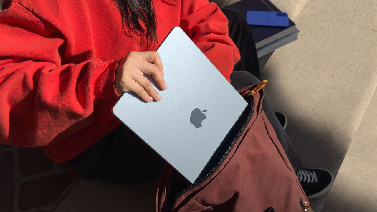 MacBook Air M4 being put into a bag