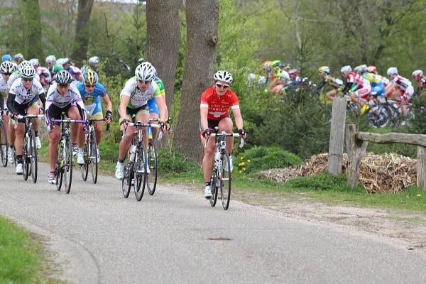 The long bunch winds around the lanes in Dwingeloo